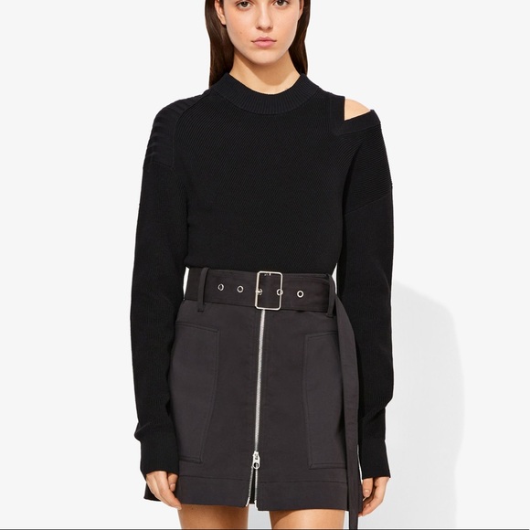 Proenza Schouler PSWL black asymmetric sweater size M Never Worn - Picture 6 of 8